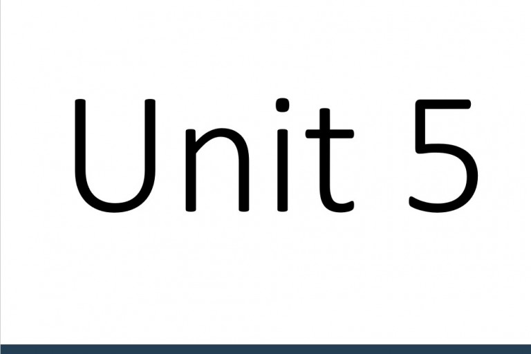 Unit 5 Human Resources (27 hours)