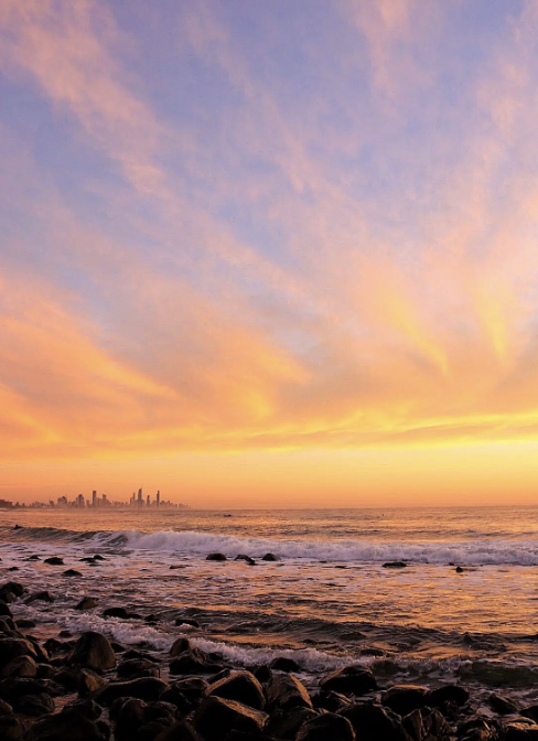 This is the golden beach in Australia, it is super hot