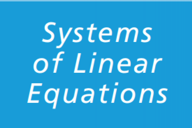 Unit 1 -  Systems of Linear Equations